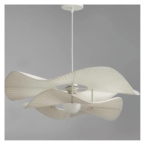 Genérico Lámpara Colgante de Tela con Luces LED, Estilo nórdico de Crema, for Sala de Estar, Dormitorio, decoración del hogar, candelabro con Flores