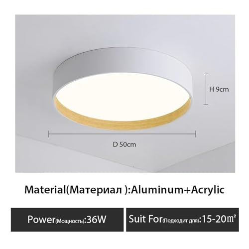 Genérico Lámpara de techo LED redonda simple y moderna, candelabro Compatible with sala de estar, ., estudio, accesorios de iluminación decorativos Compatible with interiores creativos