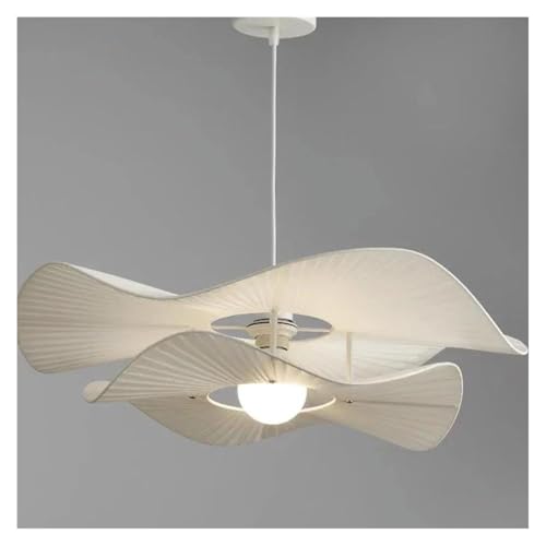 Genérico Lámpara Colgante de Tela con Luces LED, Estilo nórdico de Crema, for Sala de Estar, Dormitorio, decoración del hogar, candelabro con Flores