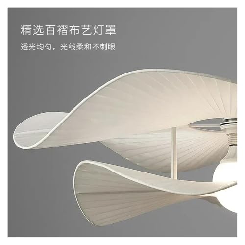 Genérico Lámpara Colgante de Tela con Luces LED, Estilo nórdico de Crema, for Sala de Estar, Dormitorio, decoración del hogar, candelabro con Flores