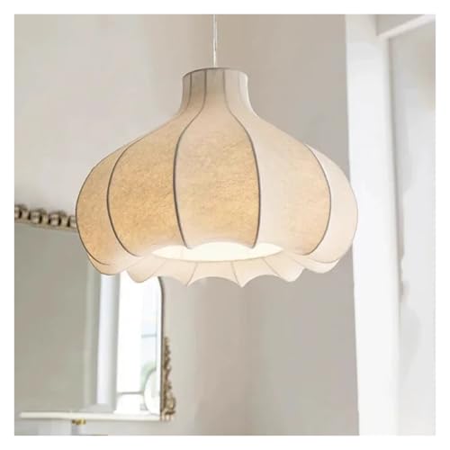 Genérico Luces colgantes de seda de cebolla japonesa estilo crema francés comedor cocina candelabro iluminación lámparas de dormitorio Accesorios