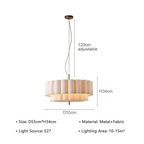 Genérico Lámparas colgantes modernas, candelabro de tela for sala de estar, comedor, dormitorio, accesorios de iluminación for interiores, lámpara colgante Retro Bohemia Iluminación de araña