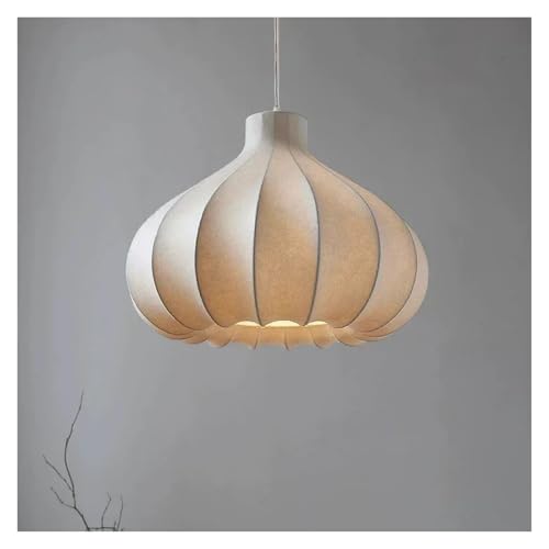 Genérico Luces colgantes de seda de cebolla japonesa estilo crema francés comedor cocina candelabro iluminación lámparas de dormitorio Accesorios