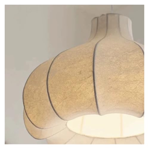 Genérico Luces colgantes de seda de cebolla japonesa estilo crema francés comedor cocina candelabro iluminación lámparas de dormitorio Accesorios