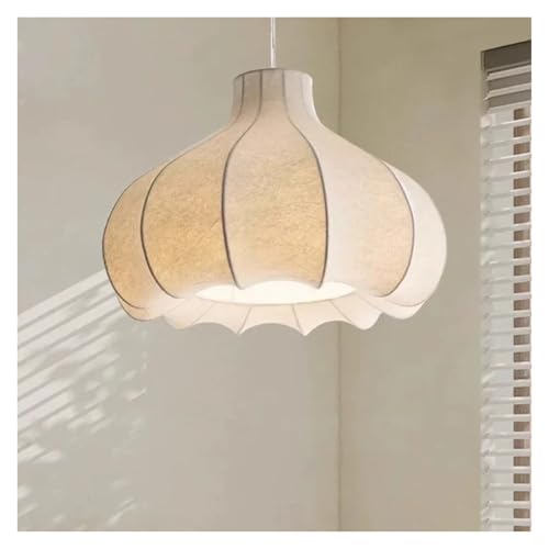 Genérico Luces colgantes de seda de cebolla japonesa estilo crema francés comedor cocina candelabro iluminación lámparas de dormitorio Accesorios