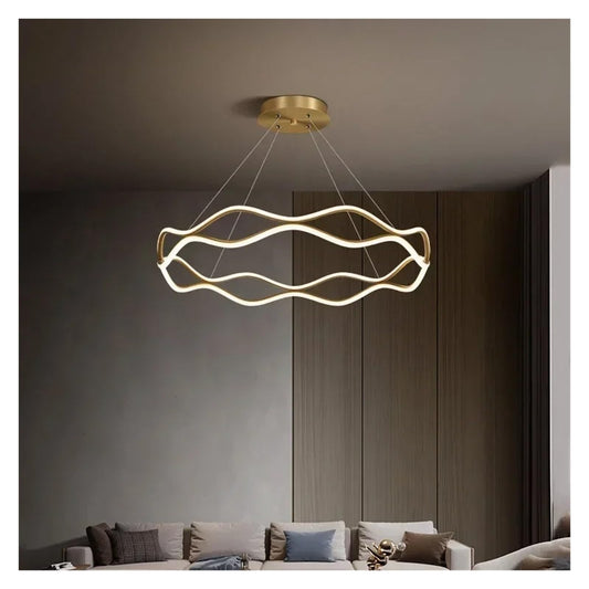 Genérico Lámpara colgante LED moderna for dormitorio, salón, comedor, candelabro de habitación, lámpara colgante de anillo de lujo, decoración del hogar for interiores